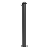 Ornamental bollard | Series 481B | � 82 mm | stationary, to be fixed by plugswith base plate 100 x 150 mm | without lock | with 1 eyelet